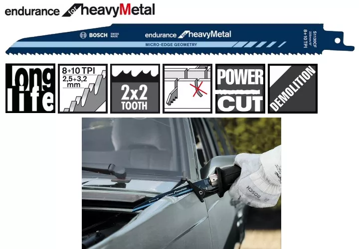 Lame de scie sabre BOSCH S 1130 CF Bosch tôle épaisse